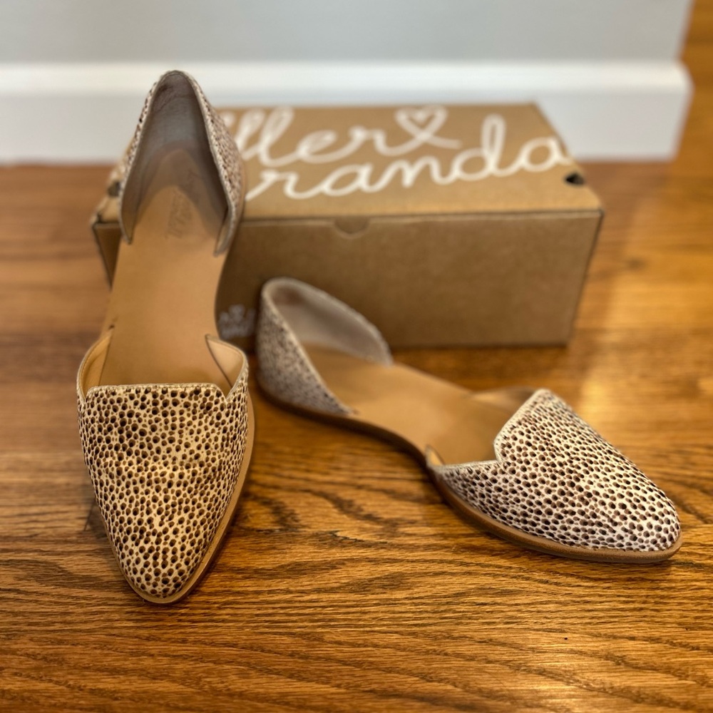 Loeffler Randall EUC D'Orsay Animal Print Flat